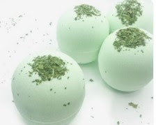 pale green bath bombs