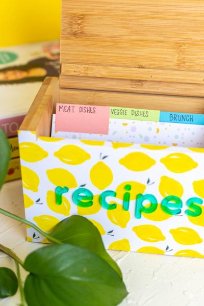 Recipe Box with lemons